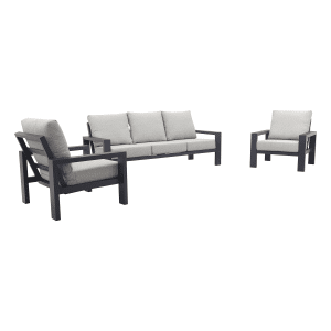 Verano stoel-bank loungeset (3-delig) - Royal Grey