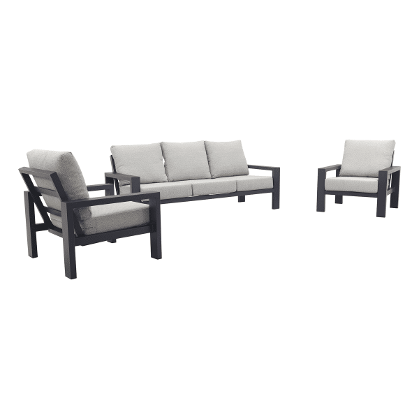 Verano stoel-bank loungeset (3-delig) - Royal Grey