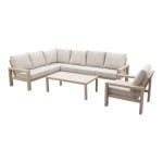 Verano/Atlanta loungeset + loungestoel (6-delig) - Latte