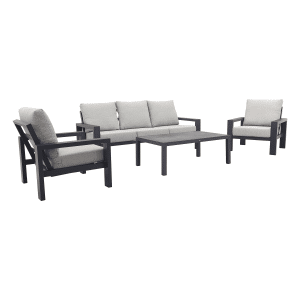 Verano/Atlanta stoel-bank loungeset (4-delig) - Royal Grey/Antraciet