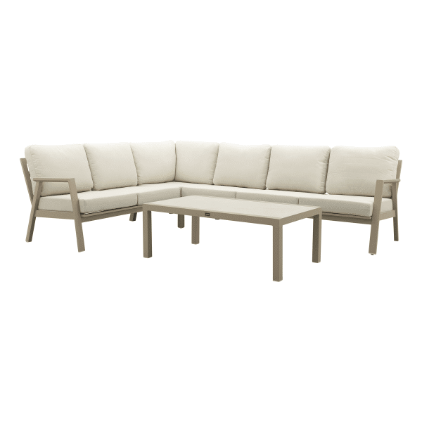 Viento/Atlanta hoek loungeset (4-delig) - Latte