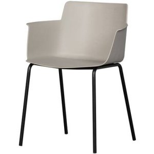 WOOOD Foppe Eetkamerstoelen Outdoor - Pp|Metaal - Mist - Set van 2