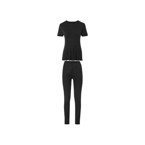 esmara Dames loungeset 2-delig (M (40/42), Zwart)