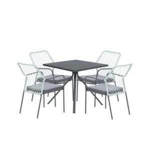 5-delige tuinset Dido stoelen zachtgroen - Rimini tafel