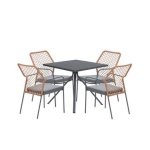 5-delige tuinset Dido tuinstoelen koper - Rimini tafel