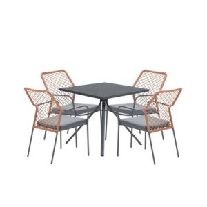5-delige tuinset Dido tuinstoelen koper - Rimini tafel