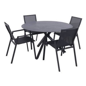 Atmos|Locarno 130 cm. ronde tuinset - 5-delig