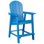 Beliani - ADIRONDACK - Tuin barkruk - Blauw - Kunsthout