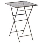 Beliani - BORMIO - Tuinbartafel - Zwart - 60 x 60 cm - IJzer