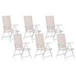 Beliani - CATANIA - Tuinstoel set van 6 - Beige - Aluminium