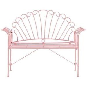 Beliani - CAVINIA - Tuinbank - Roze - Metaal