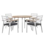 Beliani - CAVOLI - Tuinset voor 4 - Wit - Aluminium