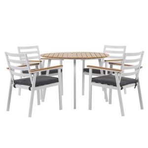 Beliani - CAVOLI - Tuinset voor 4 - Wit - Aluminium
