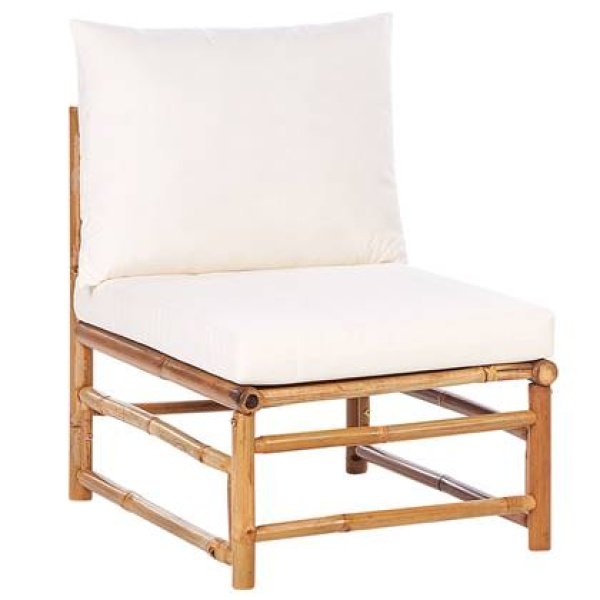 Beliani - CERRETO - 1-zits module - Wit - Bamboe