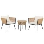 Beliani - GARGANO - Tuinset - Beige - PE rotan