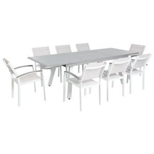 Beliani - PERETA - Tuinset voor 8 - Grijs - Polyester