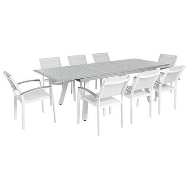 Beliani - PERETA - Tuinset voor 8 - Grijs - Polyester