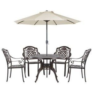 Beliani - SALENTO - Tuinset - Bruin - Aluminium