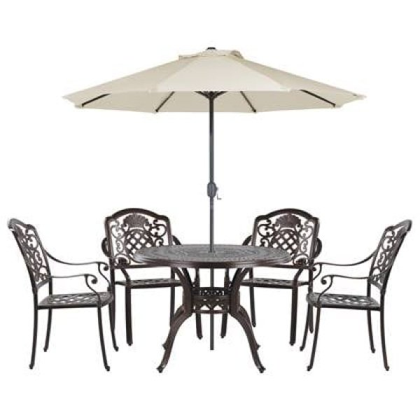 Beliani - SALENTO - Tuinset - Bruin - Aluminium