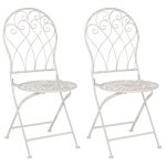 Beliani - STIFFE - Tuinstoelen set van 2 - Wit - IJzer