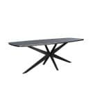 Calma high dining tafel 270x100x95 cm aluminium black/slate - Yoi