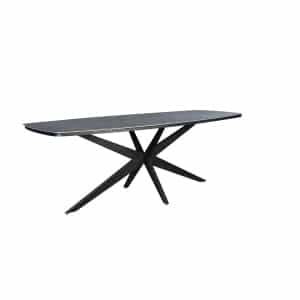 Calma high dining tafel 270x100x95 cm aluminium black/slate - Yoi
