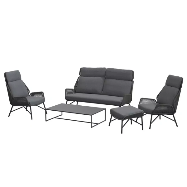 Carthago loungeset platinum met footstool | 4 Seasons Outdoor