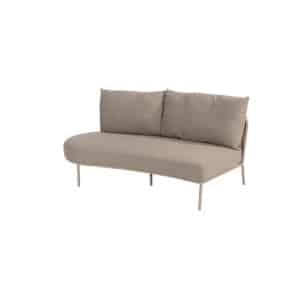 Comino organische 2-zits lounge bank eindmodule rechts latte - 4so