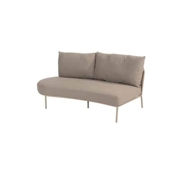 Comino organische 2-zits lounge bank eindmodule rechts latte - 4so