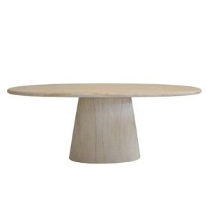 DÉJA Living - Eettafel Travertin - Ovaal - 200x100x76cm - Brunn