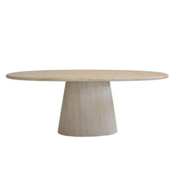 DÉJA Living - Eettafel Travertin - Ovaal - 200x100x76cm - Brunn