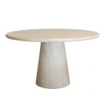 DÉJA Living - Eettafel Travertin - Rond - 130x130x76cm - Brunn