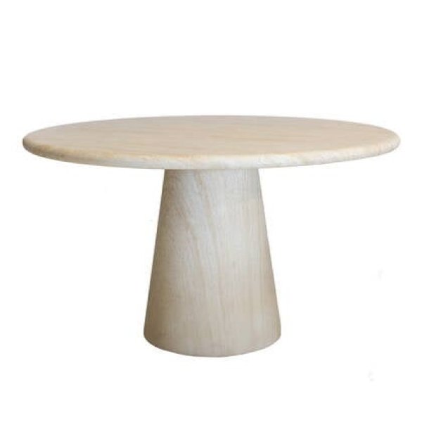 DÉJA Living - Eettafel Travertin - Rond - 130x130x76cm - Brunn