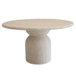 DÉJA Living - Eettafel Travertin - Rond - 130x130x76cm - Djurö