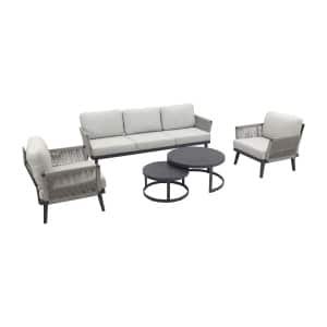 Durban/Rhodos stoel-bank loungeset - 5-delig