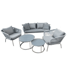 Eagle loungeset antraciet incl. antraciet kussens - Eurofleur aanbieding