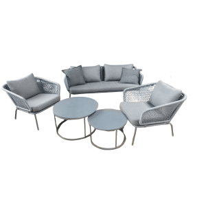 Eagle loungeset antraciet incl. antraciet kussens - Eurofleur aanbieding