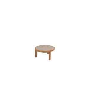 Finn coffee tafel teak keramiek sabbia panna dia. 63 cm - 4so