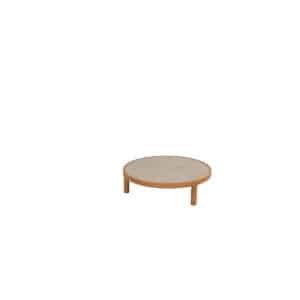 Finn coffee tafel teak keramiek sabbia panna dia. 85 cm - 4so