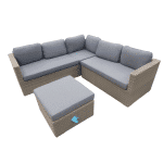 Gibson cornerset natural kobo grey incl. royal antraciet kussens - Eurofleur aanbieding