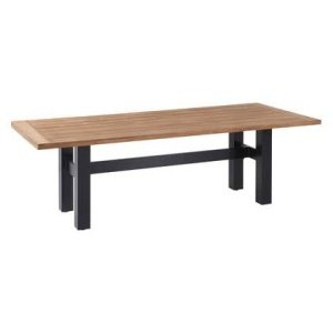 Hartman Heron dining tuintafel 240x100 cm. - Zwart|Teak