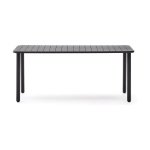 Kave Home Brai tuintafel 180x90 cm donkergrijs gegalvaniseerd