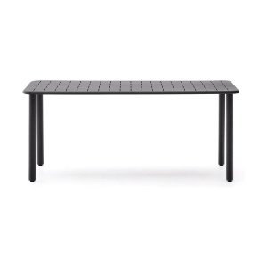 Kave Home Brai tuintafel 180x90 cm donkergrijs gegalvaniseerd