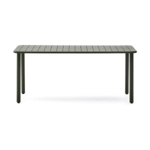 Kave Home Brai tuintafel 180x90 cm groen gegalvaniseerd