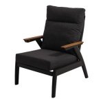 Lesli Living Loungestoel Florence Alu - zwart