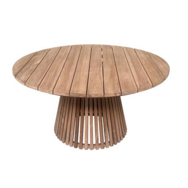 Livingfurn - Tuintafel Naturel Teakhout - 150x150x76cm - Cindo