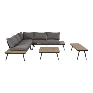 Loungeset Hoekbank Arezzo Antraciet Bank Buiten Tuin Lesli Living