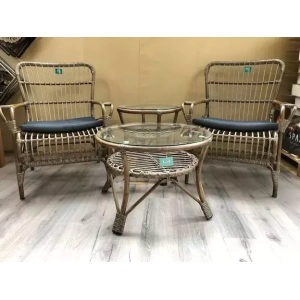 Loungeset Vita Lester Nature Bamboe Look 4-delig