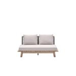 Lunar tweezitsbank - acaciahout met white wash - taupe - grey sand