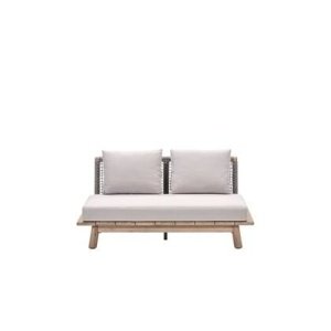 Lunar tweezitsbank - acaciahout met white wash - taupe - grey sand